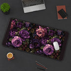 Dark Purple Peonies desk mat — product mockup 3