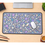 Neon Bones and Mushrooms desk mat — product mockup 1
