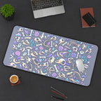 Neon Bones and Mushrooms desk mat — product mockup 3