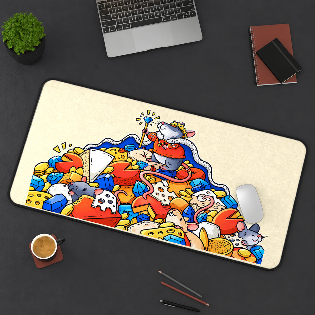 Rat King Treasure Pile desk mat — product mockup 3