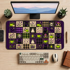 Witchy Halloween Patchwork desk mat — product mockup 2
