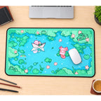 Froggy Lily Pond desk mat — product mockup 1