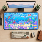Tiny Ocean Friends desk mat — product mockup 2
