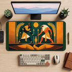 Egyptian Deities in Battle desk mat — product mockup 2