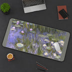 Water Lilies and Willow Reflections desk mat — product mockup 3