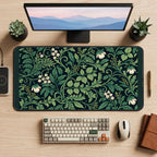 Sage Green Floral Vines desk mat — product mockup 2