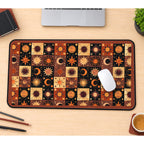 Sun and Moon Patchwork desk mat — product mockup 1