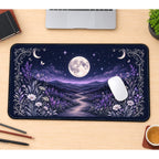 Moonlit Purple Meadow desk mat — product mockup 1
