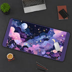 Pastel Cosmic Flower Garden desk mat — product mockup 3