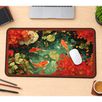 Autumn Koi Pond desk mat — product mockup 1
