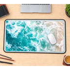 Turquoise Ocean Foam desk mat — product mockup 1