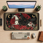 Skeleton Rider and Red Moon desk mat — product mockup 2