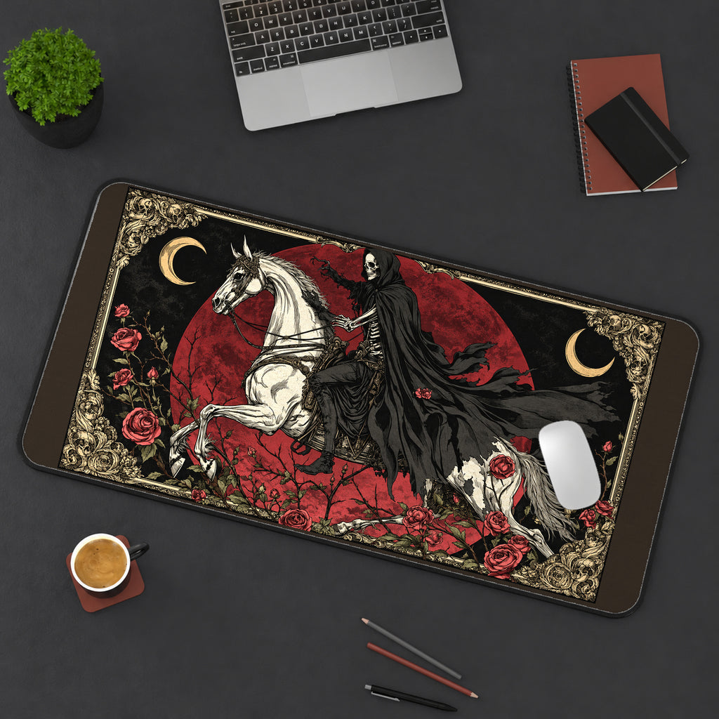 Skeleton Rider and Red Moon desk mat — product mockup 3