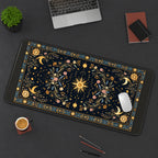 Celestial Floral Tapestry desk mat — product mockup 3