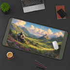 Resting Knight Highland Meadow desk mat — product mockup 3