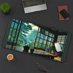 Rainy Garden Tea Room desk mat — product mockup 3