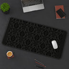 Black on Black Damask desk mat — product mockup 3