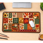 Hello Fall Autumn Patchwork desk mat — product mockup 1