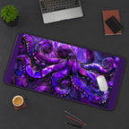 Purple Octopus Glass Art desk mat — product mockup 3