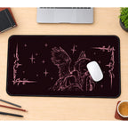 Crying Winged Angel desk mat — product mockup 1