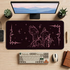 Crying Winged Angel desk mat — product mockup 2