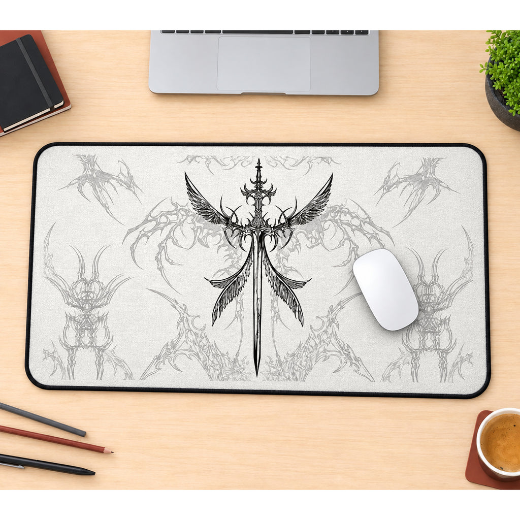 Winged Sword Cybersigil desk mat — product mockup 1
