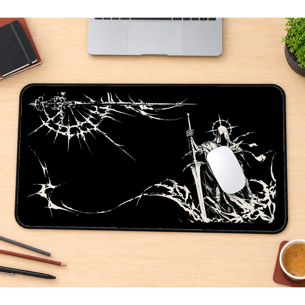 Grim Reaper Knight desk mat — product mockup 1
