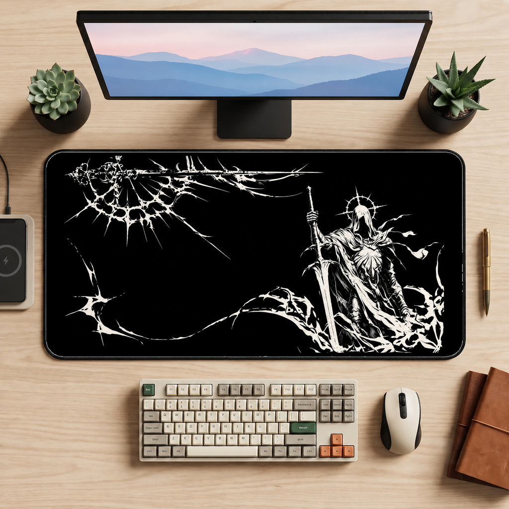 Grim Reaper Knight desk mat — product mockup 2