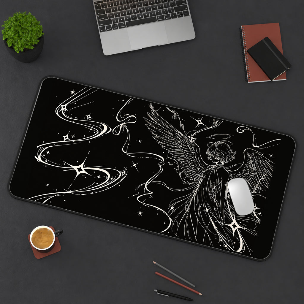 Celestial Winged Angel desk mat — product mockup 3