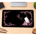 Pink Vampire Castle desk mat — product mockup 1