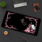 Pink Vampire Castle desk mat — product mockup 3