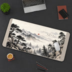 Misty Japanese Mountain Pines desk mat — product mockup 3