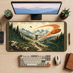 Mountain Disc Golf Course desk mat — product mockup 2
