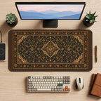 Dark Persian Rug Medallion desk mat — product mockup 2
