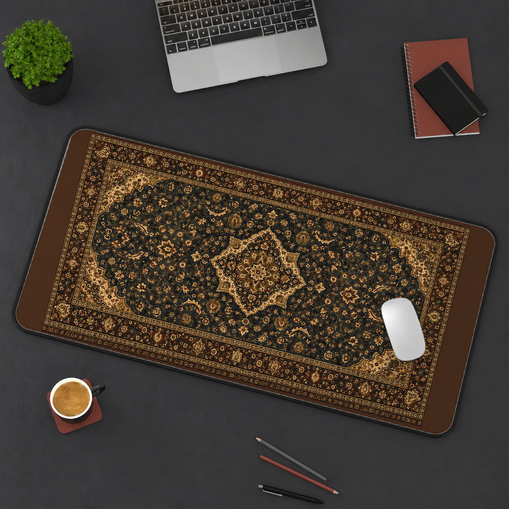 Dark Persian Rug Medallion desk mat — product mockup 3