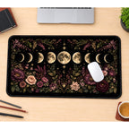 Moon Phases and Dark Roses desk mat — product mockup 1