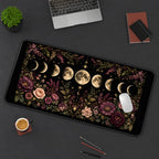 Moon Phases and Dark Roses desk mat — product mockup 3
