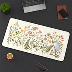 Vintage Wildflower Field Study desk mat — product mockup 3