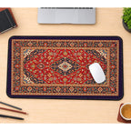 Red Persian Rug Medallion desk mat — product mockup 1