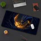 Golden Hatchling and Dark Dragon desk mat — product mockup 3