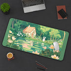 Bunny Cottage Lily Pond desk mat — product mockup 3