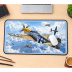 Historic Fighter Above Clouds desk mat — product mockup 1