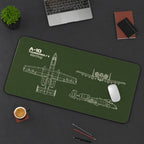 Aircraft Blueprint on Olive desk mat — product mockup 3