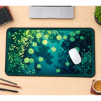 Green Lily Pad Pond desk mat — product mockup 1
