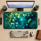 Green Lily Pad Pond desk mat — product mockup 2