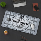 Please Stand By Test Pattern desk mat — product mockup 3