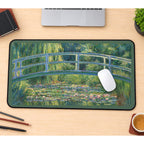Garden Bridge over Lily Pond desk mat — product mockup 1
