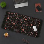 Dark Floral Moth Pattern desk mat — product mockup 3