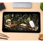 Gothic Apothecary Books and Skull desk mat — product mockup 1