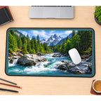 Rocky Mountain River Rapids desk mat — product mockup 1